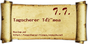Tagscherer Tímea névjegykártya
