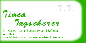 timea tagscherer business card